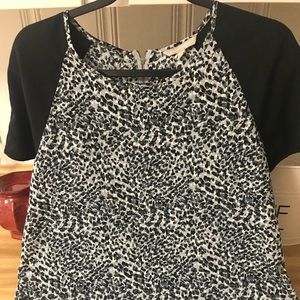 Black snake print blouse